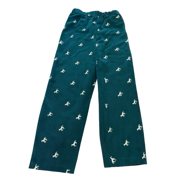 Vintage Orvis Hunter Green Corduroy Dog Embroidered Pants High Rise 30x27 Y2K - Picture 3 of 15